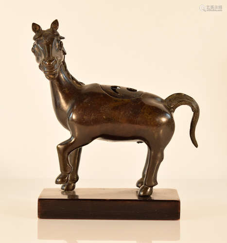 Chinese Bronze Censer in Horse Shape