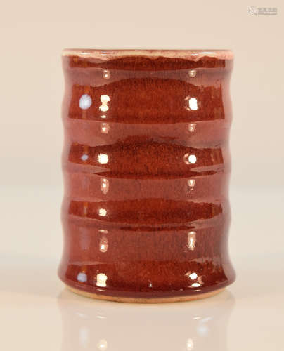 Chinese Oxblood Porcelain Brush Pot