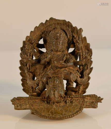 Nepalese Bronze Deity with Multi Hand