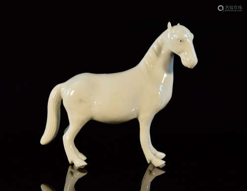 Chinese Blanc de Chine Porcelain Horse