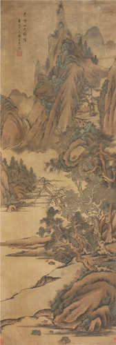 严显 山水