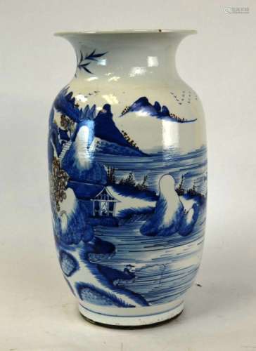 Chinese Porcelain Blue & White Painted Vase