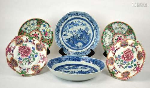 Group of Six Chinese Porcelain Plates