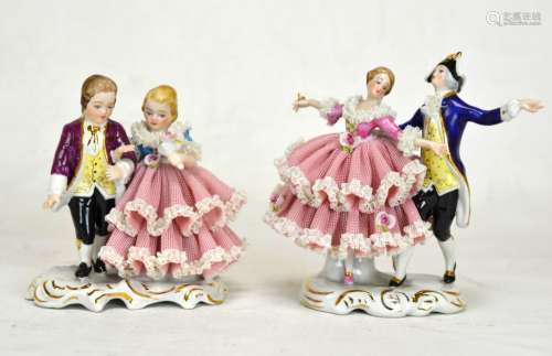 Two German Porcelain Figures of Couples
