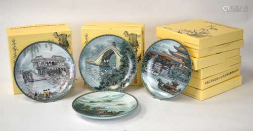 Eleven Pcs of Porcelain Plates