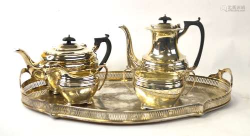 800 Silver Tea Set with Tray