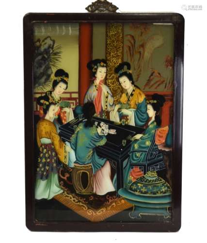 Chinese Reverse Painting On Glass