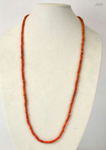 Long Coral Necklace