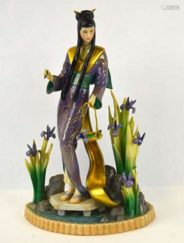 Franklin Mint Manabu Saito Ayame Porcelain Figure