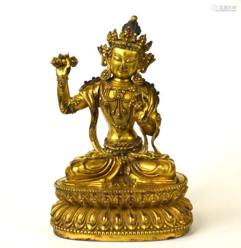 Fine Chinese Gilt Bronze Buddha Figure