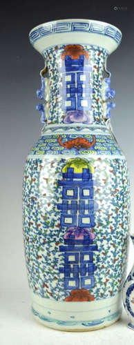 Chinese Doucai Enameled Porcelain Vase