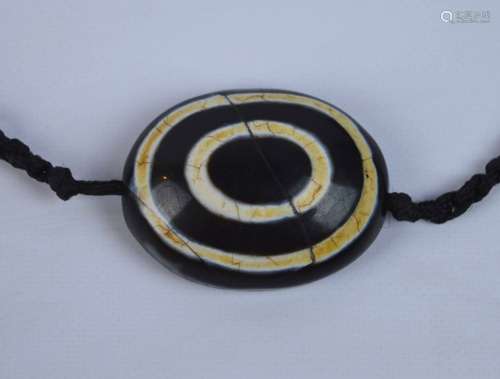 Tibetan Agate Dzi Type (Lugme) Bead Necklace