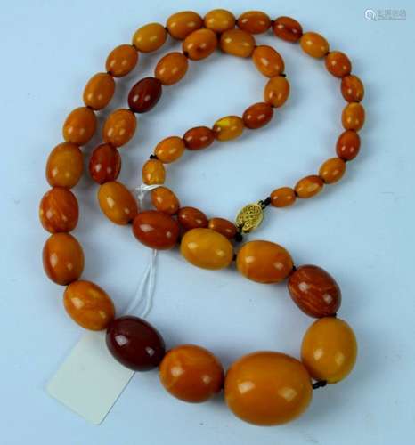 87 Grams Old Butterscotch Amber Graduated Beads