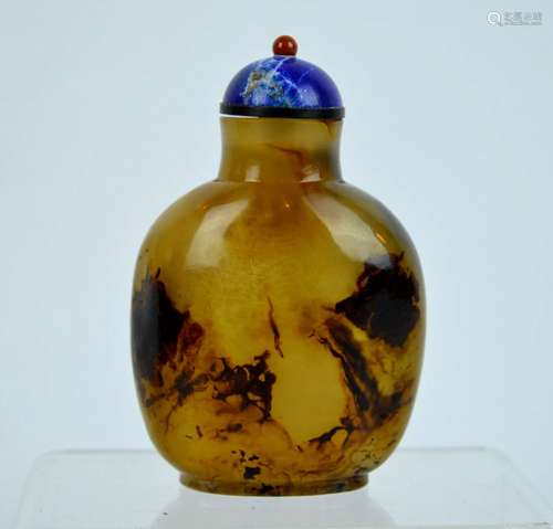 19th C Chinese Agate Snuff Bottle