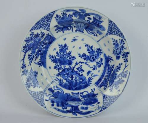 Fine Chinese Kangxi Blue & White Porcelain Bowl