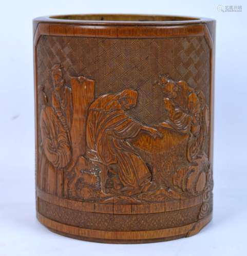 Well Carved Chinese Bamboo Bitong