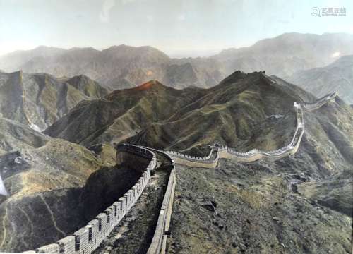 Great Wall of China; Exhibition Hand-Tinted Photo