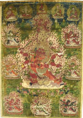 Good 19th C Tibetan Mahakala Thangka