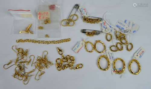 30 Grams 14K Gold Jewelry Parts & Unmarked Parts