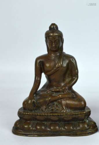 Antique Tibet Bronze Seated Buddha