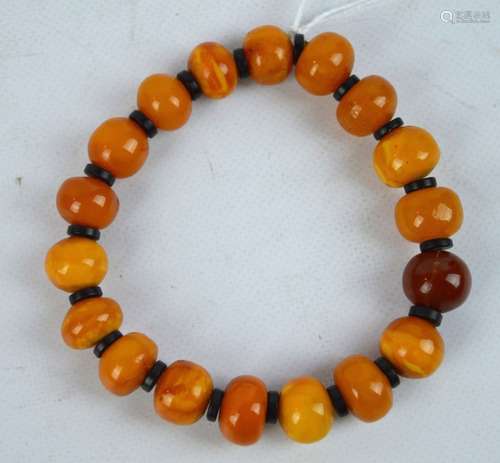 15.2 G Antique Chinese Butterscotch Amber Beads