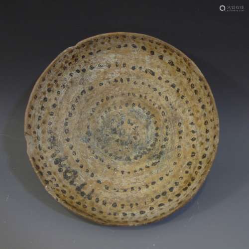 ANTIQUE CHINESE POTTERY BOWL - NEOLITHIC PERIOD CIRCA 3000 BC