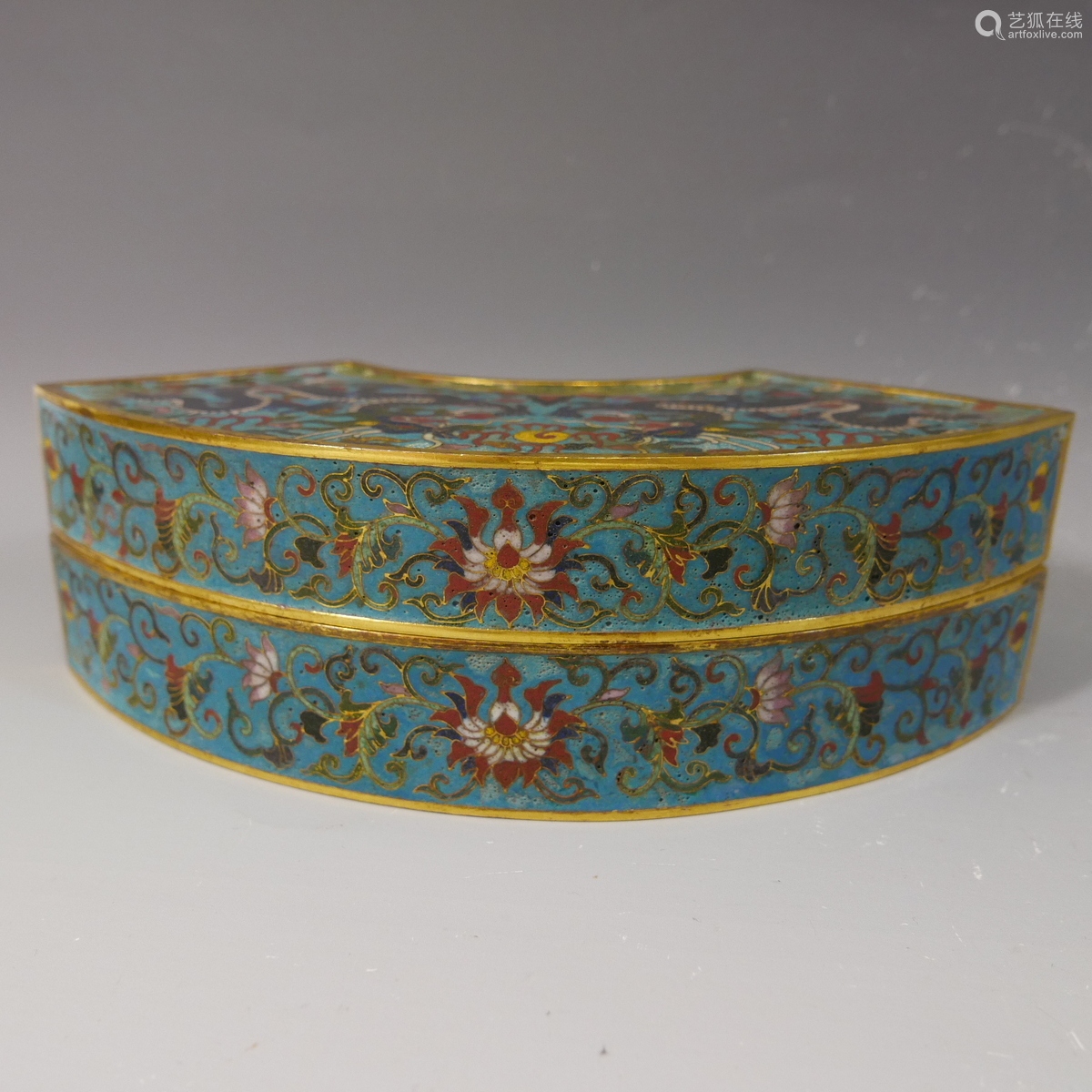 ANTIQUE CHINESE CLOISONNE BOX - QIANLONG MARK & PERIOD－【Deal Price Picture】