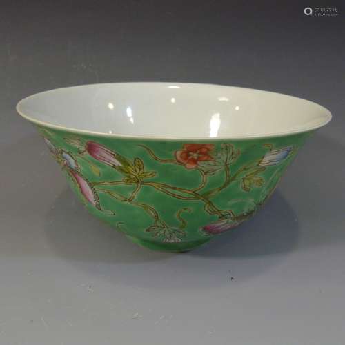 ANTIQUE CHINESE FAMILLE ROSE PORCELAIN BOWL REPUBLIC PERIOD