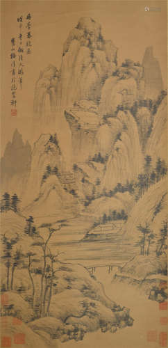 梅清 山水