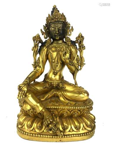 Chinese Gilt Bronze Buddha Figure