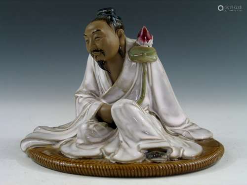 Chinese Porcelain Figure of A Ming Dynasty Poet.