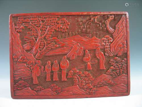 Big Chinese Carved Lacquer Box