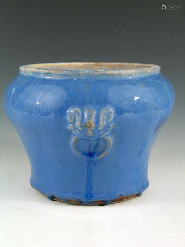 Chinese Flambe Glazed Porcelain Jar