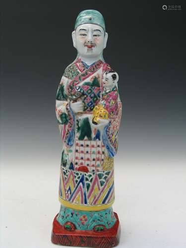 Chinese Famille Rose Porcelain Figure