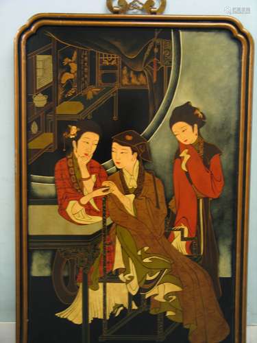 Chinese Lacquered Panel