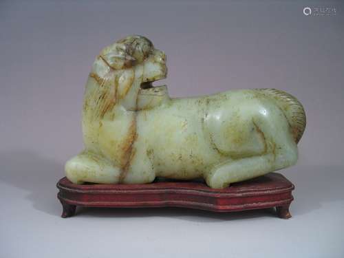 Big Antique Chinese Jade Foo Lion Sculpture.