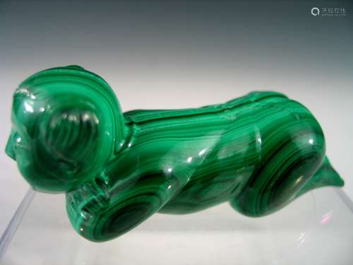 Chinese Carved Malachite Figure of a Child