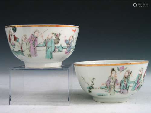 Pair of Chinese Famille Rose Porcelain Bowls.