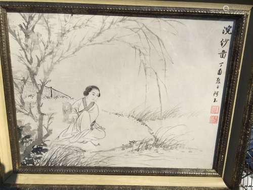 Antique Chinese Painting by Hao Wu