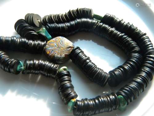 Antique Coconut Shell Beads Necklace