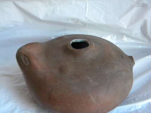 Antique Clay Frog Pot