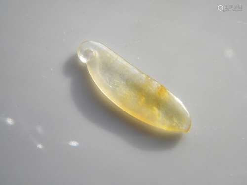 Natural Grade A Yellow Jadeite Pendant
