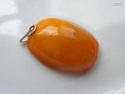 Antique Natural Butter Scotch Amber Pendant