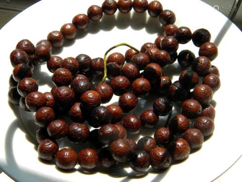 Antique Tibet Phoenix Eye Mala Buddha Prayer Beads