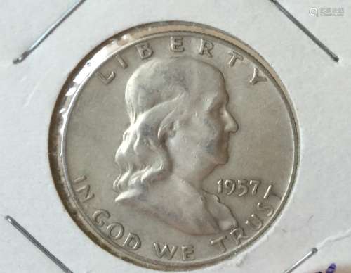 Year 1957 Silver Half Dollar
