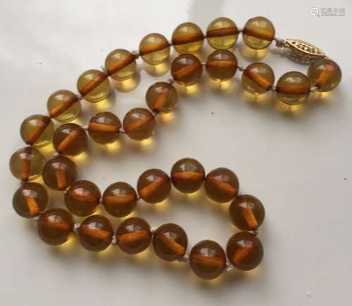 Antique Chinese Amber Necklace