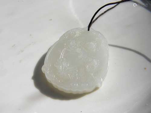 Antique Chinese Nephrite Jade Fish Pendant