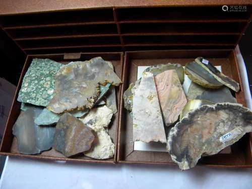 Box of Different Mineral Stone