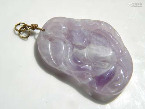 Antique Chinese Purple Crystal Pendant