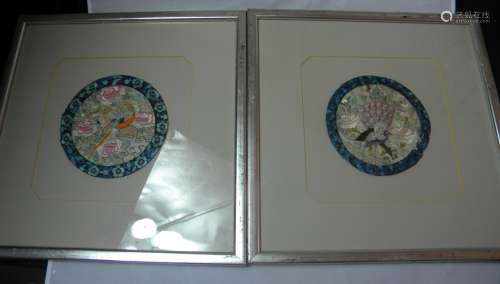 Pair of Embroidery with frames